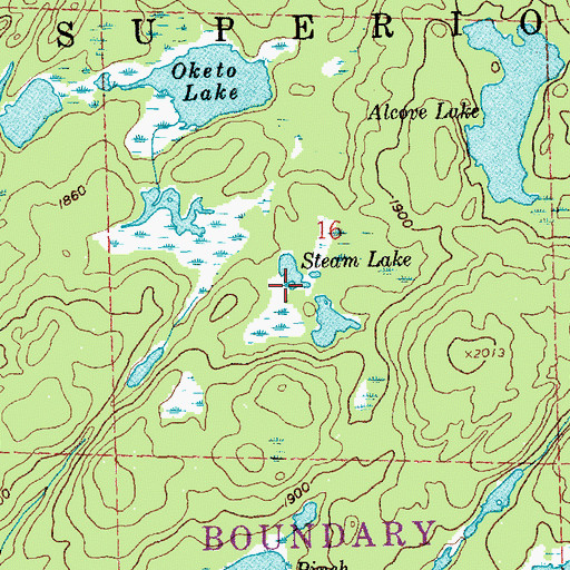 Topographic Map of Steam Lake, MN