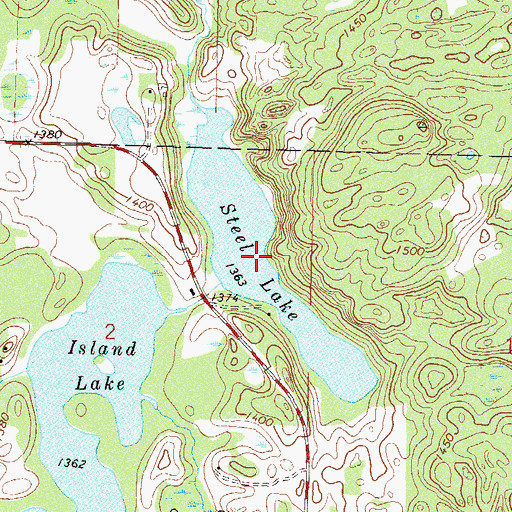 Topographic Map of Steel Lake, MN