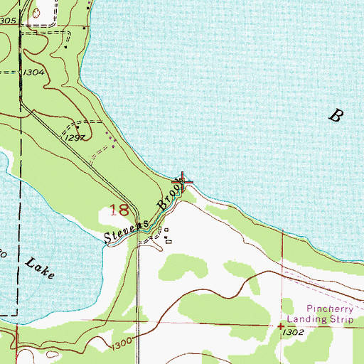 Topographic Map of Stevens Brook, MN