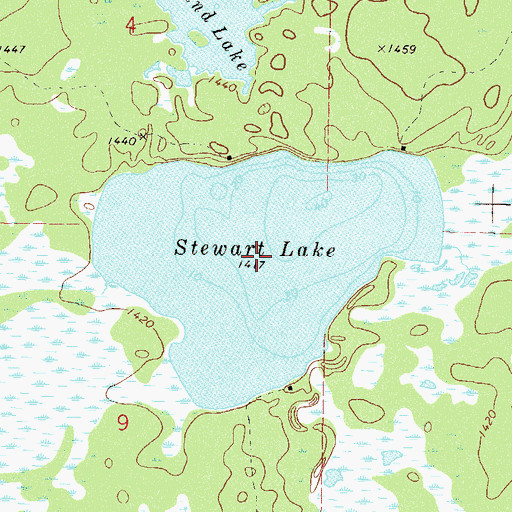 Topographic Map of Stewart Lake, MN