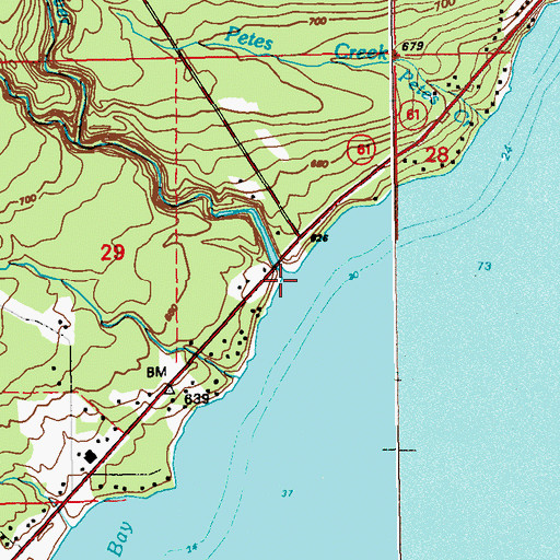 Topographic Map of Stewart River, MN