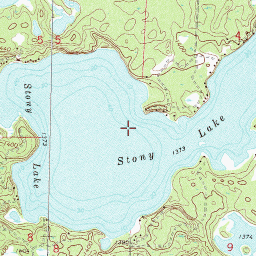 Topographic Map of Stony Lake, MN