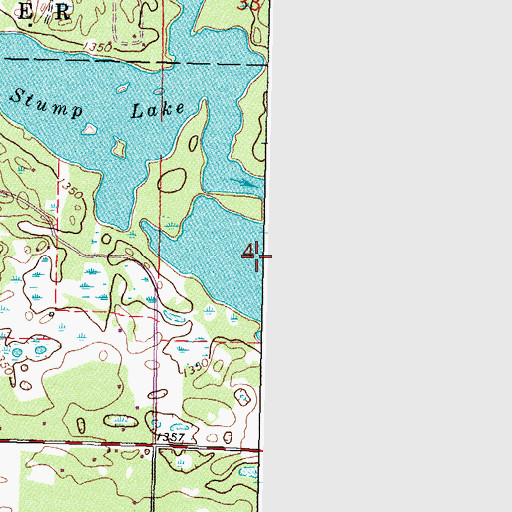 Topographic Map of Stump Lake, MN