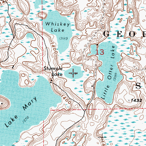 Topographic Map of Stumple Lake, MN