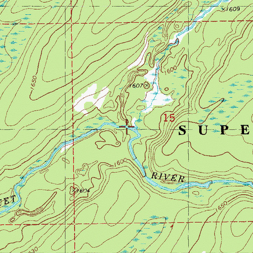 Topographic Map of Sullivan Creek, MN