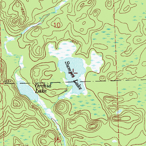 Topographic Map of Sumpet Lake, MN