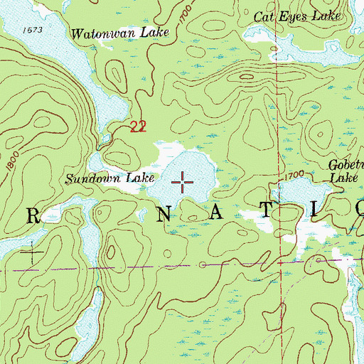 Topographic Map of Sundown Lake, MN