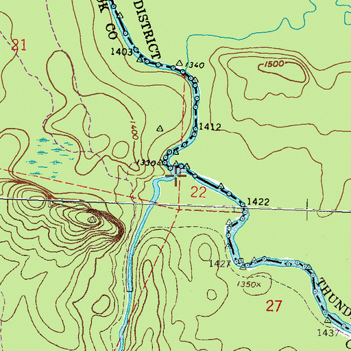 Topographic Map of Swamp River, MN