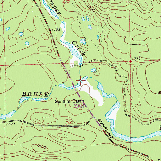 Topographic Map of Swamper Creek, MN
