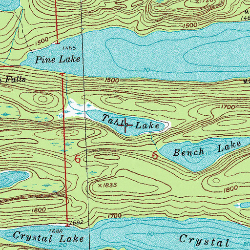 Topographic Map of Table Lake, MN