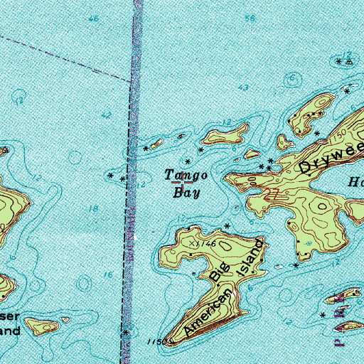Topographic Map of Tango Bay, MN