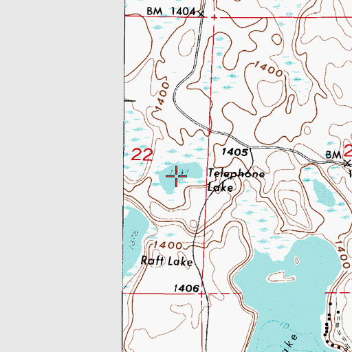 Topographic Map of Telephone Lake, MN
