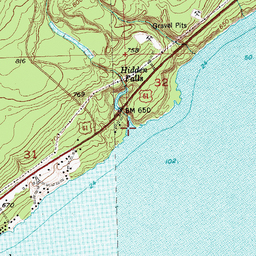 Topographic Map of Temperance River, MN