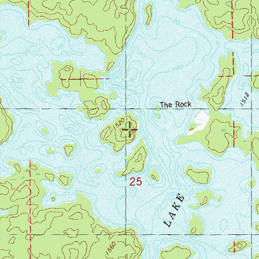 Topographic Map of The Rock, MN