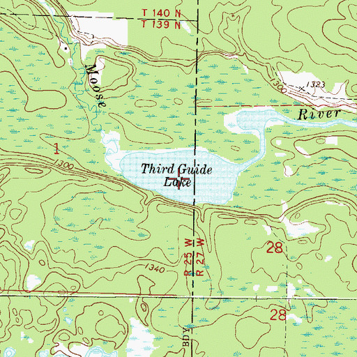 Topographic Map of Third Guide Lake, MN