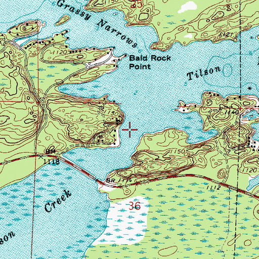 Topographic Map of Tilson Creek, MN