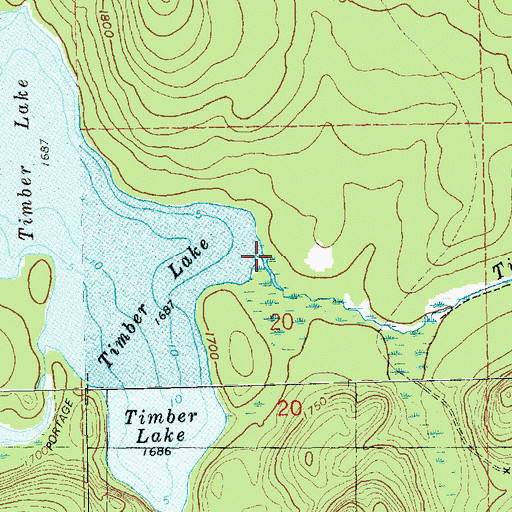 Topographic Map of Timber Creek, MN