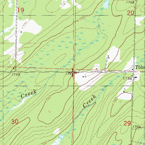 Topographic Map of Toimi, MN