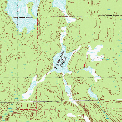 Topographic Map of Tornado Lake, MN