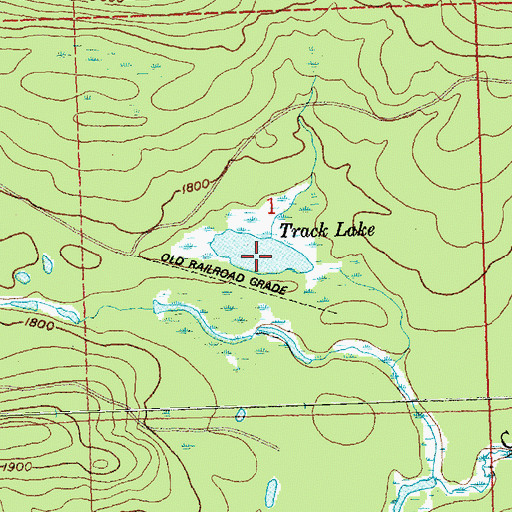 Topographic Map of Track Lake, MN