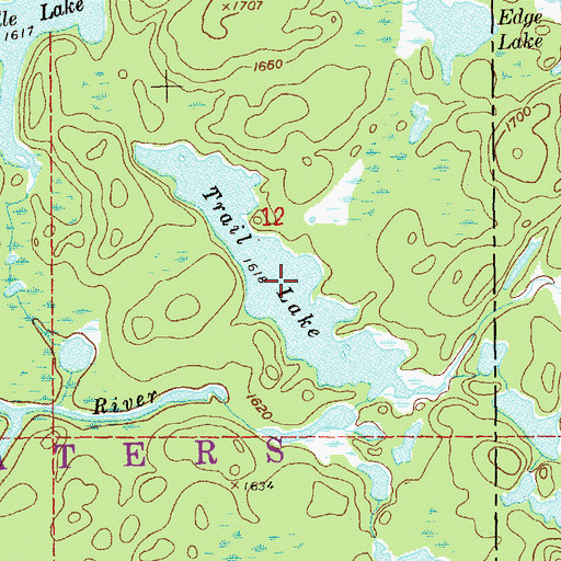 Topographic Map of Trail Lake, MN