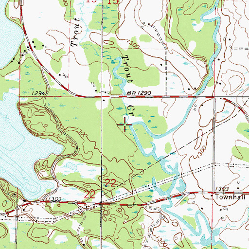 Topographic Map of Trout Creek, MN