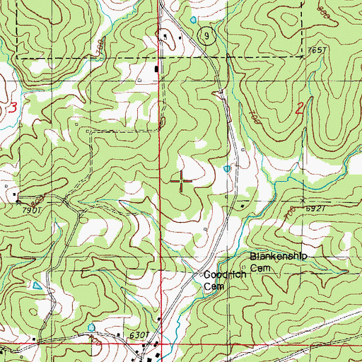 Topographic Map of Izard County Consolidated Elementary School, AR