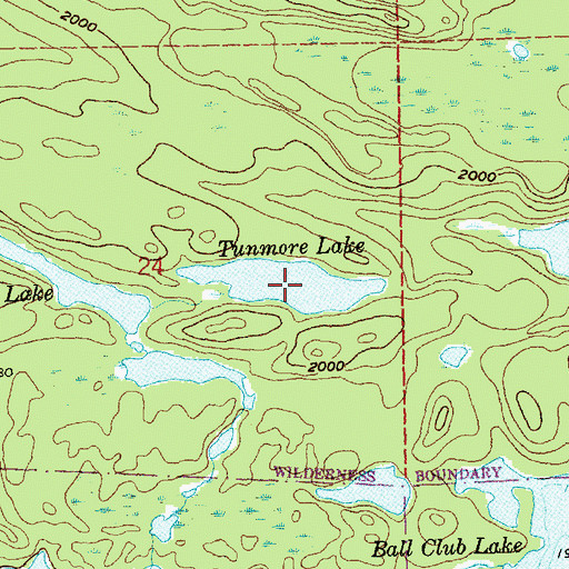 Topographic Map of Tunmore Lake, MN