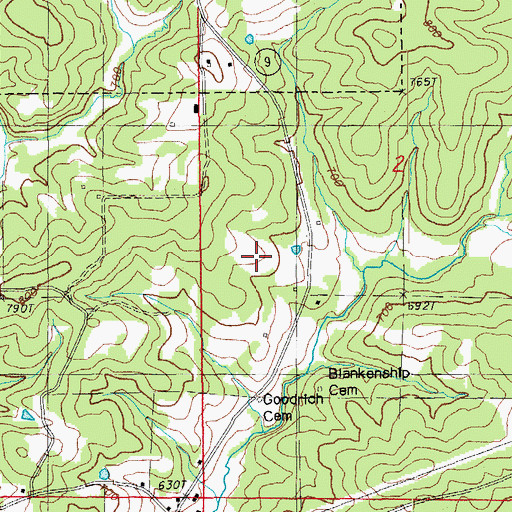 Topographic Map of Izard County Consolidated High School, AR