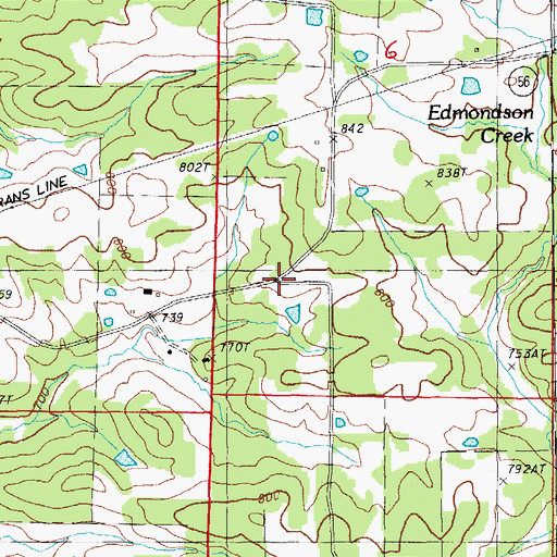Topographic Map of Jett (historical), AR
