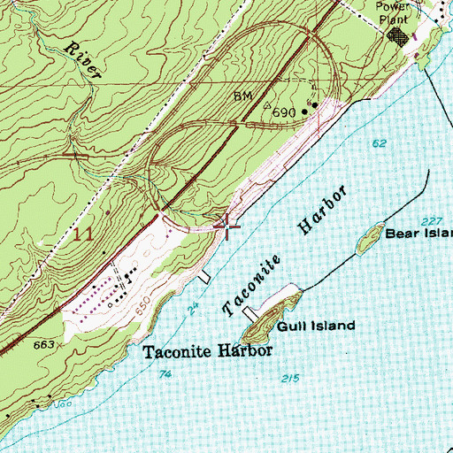 Topographic Map of Two Island River, MN