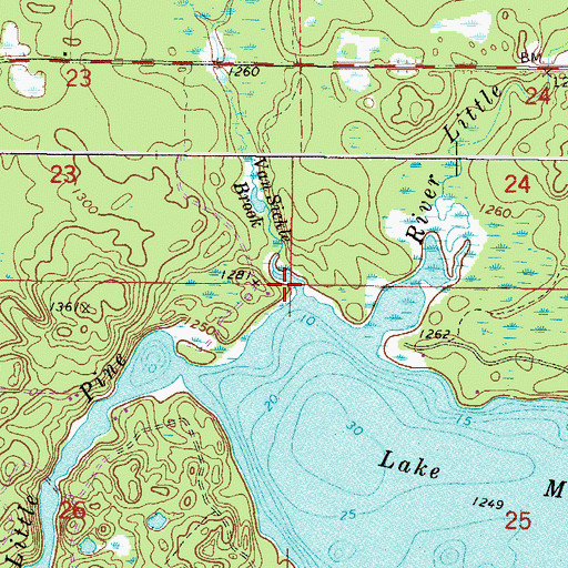 Topographic Map of Van Sickle Brook, MN