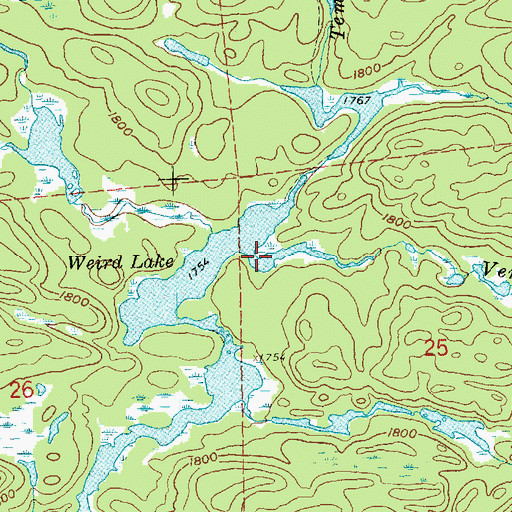 Topographic Map of Vern River, MN