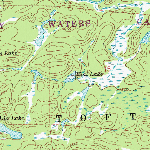 Topographic Map of Vigl Lake, MN