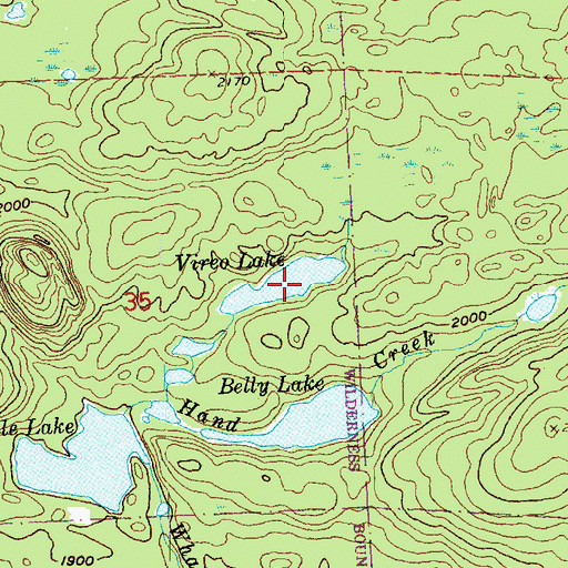 Topographic Map of Vireo Lake, MN