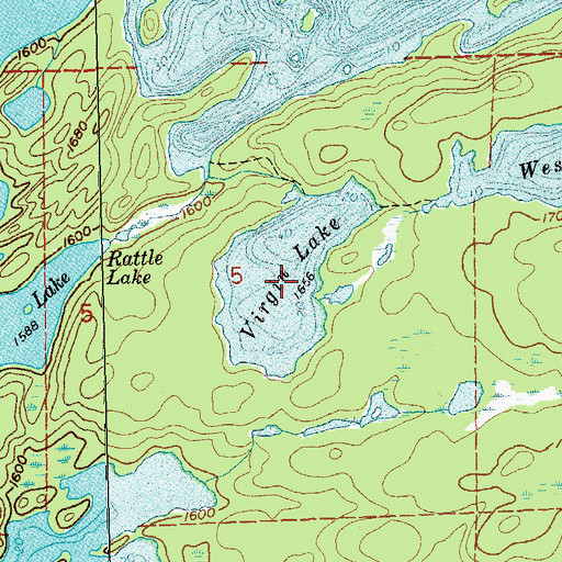 Topographic Map of Virgin Lake, MN