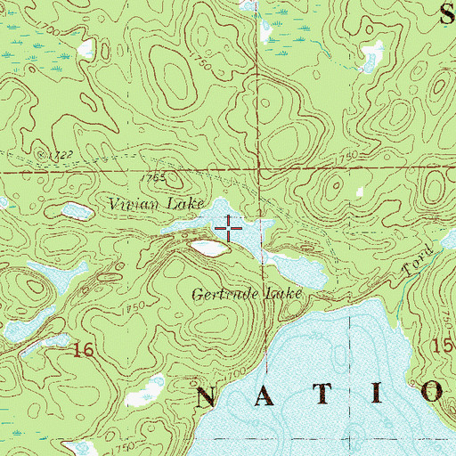 Topographic Map of Vivian Lake, MN