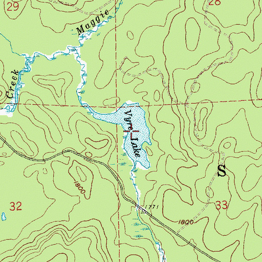 Topographic Map of Vyre Lake, MN