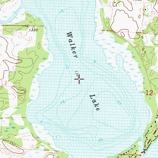 Topographic Map of Walker Lake, MN