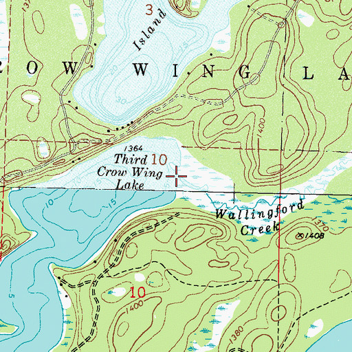 Topographic Map of Wallingford Creek, MN