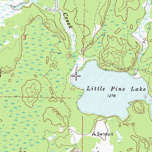 Topographic Map of West Creek, MN