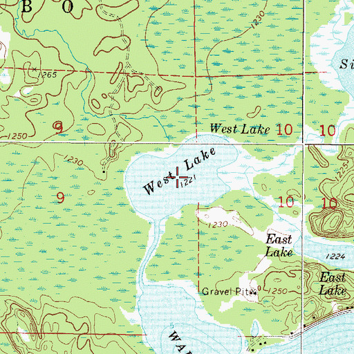 Topographic Map of West Lake, MN
