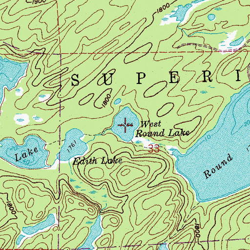 Topographic Map of West Round Lake, MN