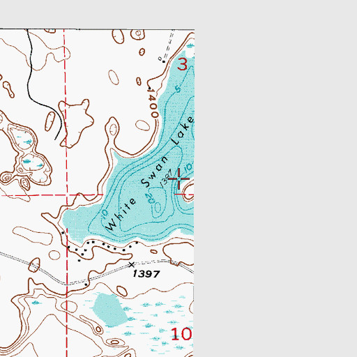 Topographic Map of White Swan Lake, MN