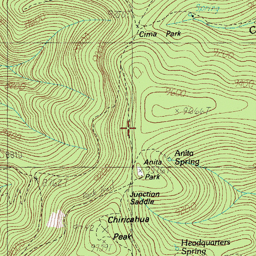 Topographic Map of Anita Park, AZ