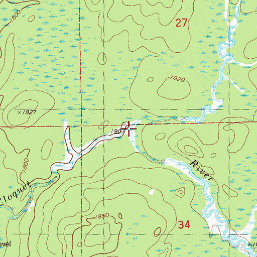 Topographic Map of Whyte Creek, MN