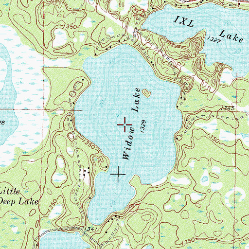 Topographic Map of Widow Lake, MN