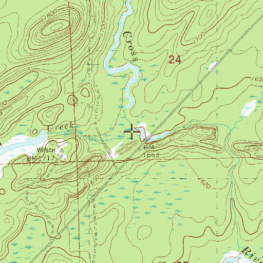 Topographic Map of Wilson Creek, MN
