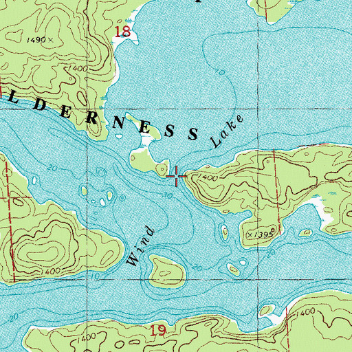 Topographic Map of Wind Lake, MN