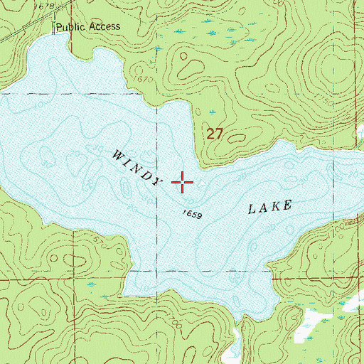 Topographic Map of Windy Lake, MN